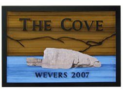 the cove sandblasted custom signs